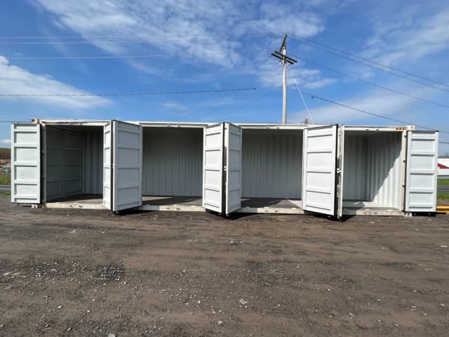 40ft High Cube Side Open Storage Shipping Container w/4 Side Doors